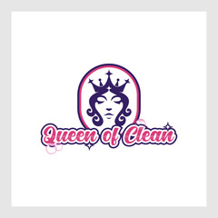 Beauty Queen Princess Crown Logotype Wordmark Typography logo design. Usable for Business and Branding Logos. Flat Vector Logo Design Template.