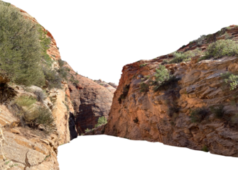 Isolated PNG cutout of a red canyon - Zion National Park on a transparent background