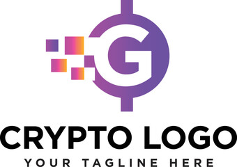 Letter initial N cryptocurrency and blockchain logo design vector