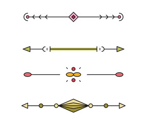 decorative text dividers and separators illustration