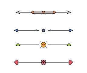 decorative text dividers and separators illustration