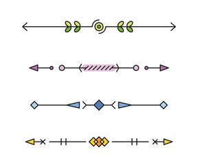 decorative text dividers and separators illustration