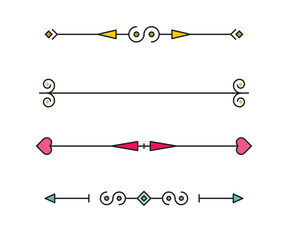 decorative text dividers and separators illustration