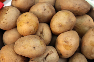 Close view of   Boiled potatoes