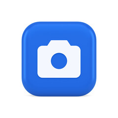 Camera multimedia application content creation digital button 3d realistic icon