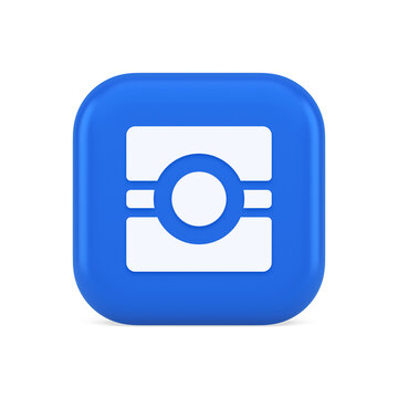 Camera photo video application button multimedia photograph service 3d realistic icon