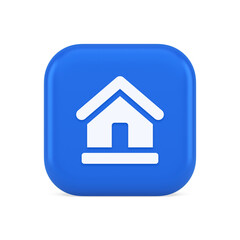 Homepage main page cyberspace address button web interface menu emblem 3d realistic icon