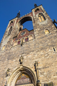 Facade of the historic St. Jacob church in Kothen (Anhalt), Germany