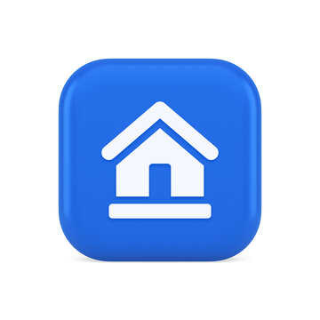 Homepage main page cyberspace address button web interface menu emblem 3d realistic icon