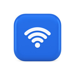 Wi fi internet connection button high speed wireless cyberspace digital network 3d icon