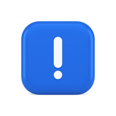Exclamation mark keyboard button important attention point cyberspace communication 3d icon