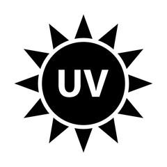 Sun protection factor icon, uv radiation block symbol, sun protect skin vector illustration