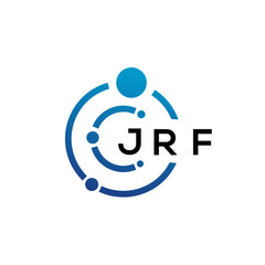 JRF letter technology logo design on white background. JRF creative initials letter IT logo concept. JRF letter design.