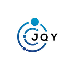 JQY letter technology logo design on white background. JQY creative initials letter IT logo concept. JQY letter design.