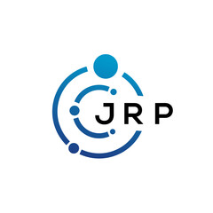 JRP letter technology logo design on white background. JRP creative initials letter IT logo concept. JRP letter design.