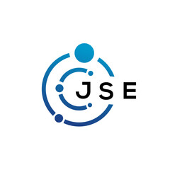 JSE letter technology logo design on white background. JSE creative initials letter IT logo concept. JSE letter design.