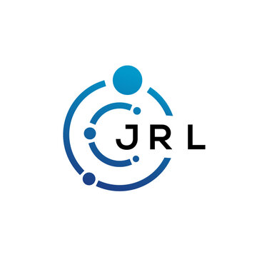 JRL letter technology logo design on white background. JRL creative initials letter IT logo concept. JRL letter design.
