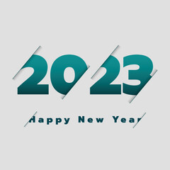 The banner design elegant lettering decoration celebration is happy to party 2023 festive symbol to change the new year in winter eve invitation, happy new year