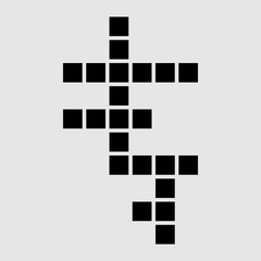 Crossword concept icon, cross word graphic symbol, web flat vector illustration