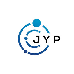 JYP letter technology logo design on white background. JYP creative initials letter IT logo concept. JYP letter design.