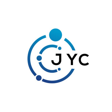 JYC letter technology logo design on white background. JYC creative initials letter IT logo concept. JYC letter design.