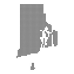 Rhode island map shape, united states of america. Flat concept symbol vector illustration