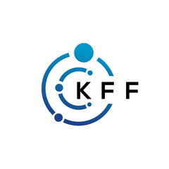 KFF letter technology logo design on white background. KFF creative initials letter IT logo concept. KFF letter design.