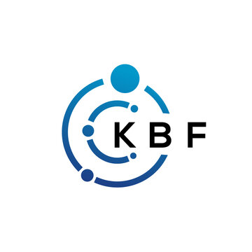 KBF letter technology logo design on white background. KBF creative initials letter IT logo concept. KBF letter design.