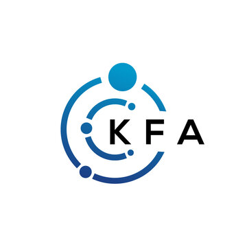 KFA letter technology logo design on white background. KFA creative initials letter IT logo concept. KFA letter design.