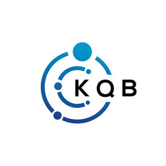 KQB letter technology logo design on white background. KQB creative initials letter IT logo concept. KQB letter design.