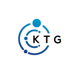 KTG letter technology logo design on white background. KTG creative initials letter IT logo concept. KTG letter design.