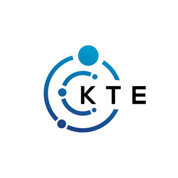 KTE letter technology logo design on white background. KTE creative initials letter IT logo concept. KTE letter design.