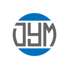 DYM letter logo design on white background. DYM creative initials circle logo concept. DYM letter design.