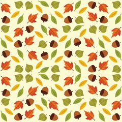 Autumn seamless pattern vector