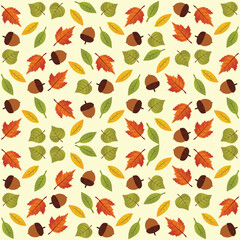 Autumn seamless pattern vector