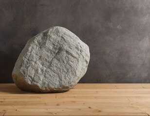 big natural rock on a desk