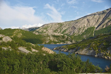 Fototapeta na wymiar Kistastraumen on Route 17, Dragvika, Jektvik, Norland County, Norway