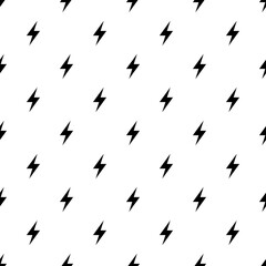 Lightning bolts, thunderbolts seamless pattern vector illustration.