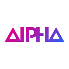 Fototapeta premium Alpha logo, minimal design