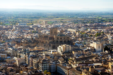  Cityscape from Alhambra in Granada, Spain on November 26, 2022