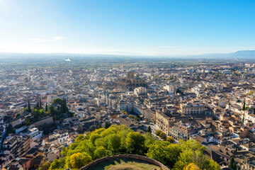  Cityscape from Alhambra in Granada, Spain on November 26, 2022