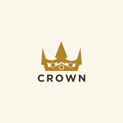 Crown gold Template Vektor Logo 
