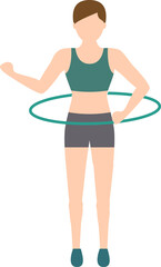 Fototapeta na wymiar woman with hoop