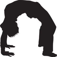 silhouette of a yoga