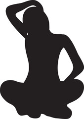 silhouette of a yoga