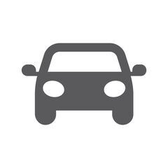 Car black vector icon. Simple filled symbol.