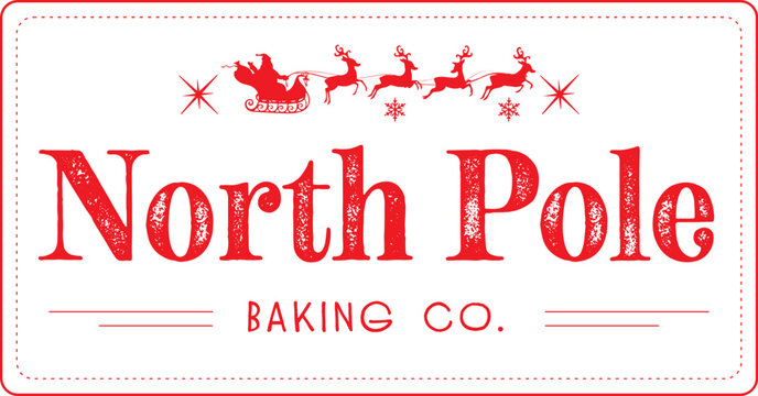 north pole baking co christmas lettering design svg