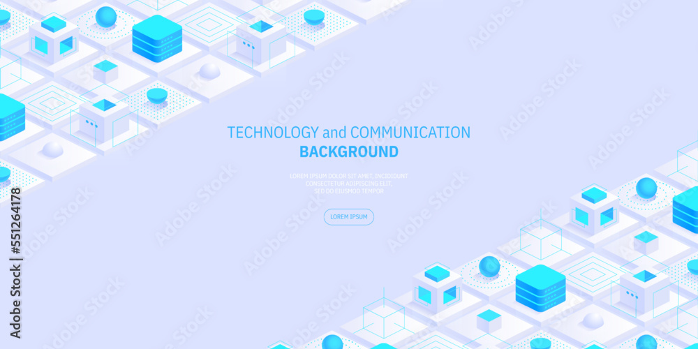 Poster futuristic abstract technology and communication network background. conveying connectivity, complex