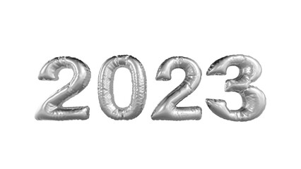 2023 numeral balloon on PNG transparent background 