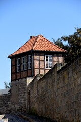 Fototapeta na wymiar Quedlinburg, Wieckhaus an der Stadtmauer